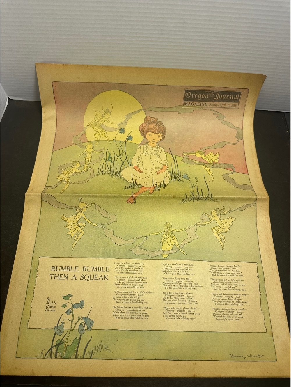 1925 Oregon Journal Magazine April 5 Portland Oregon Comics Newspaper